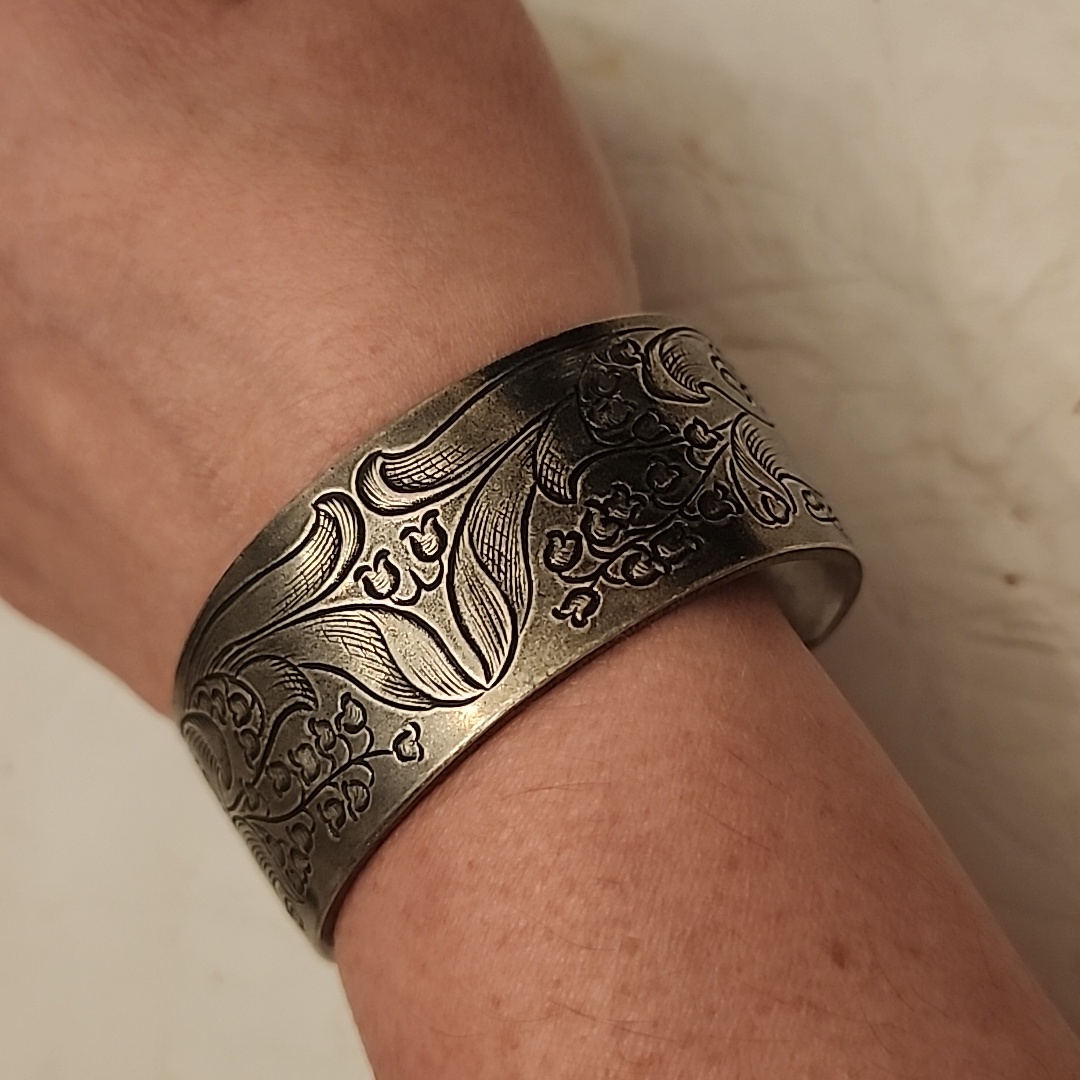 Cuff Bracelet Lily Of The Valley Salisbury Pewter